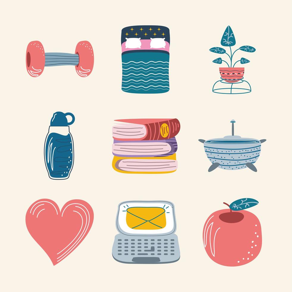 different stuffs cartoon vector