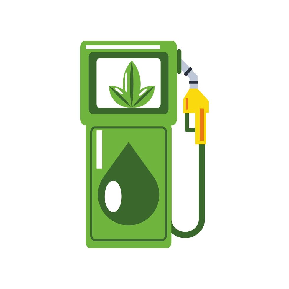 renewable energy green eco electric fuel pump vector