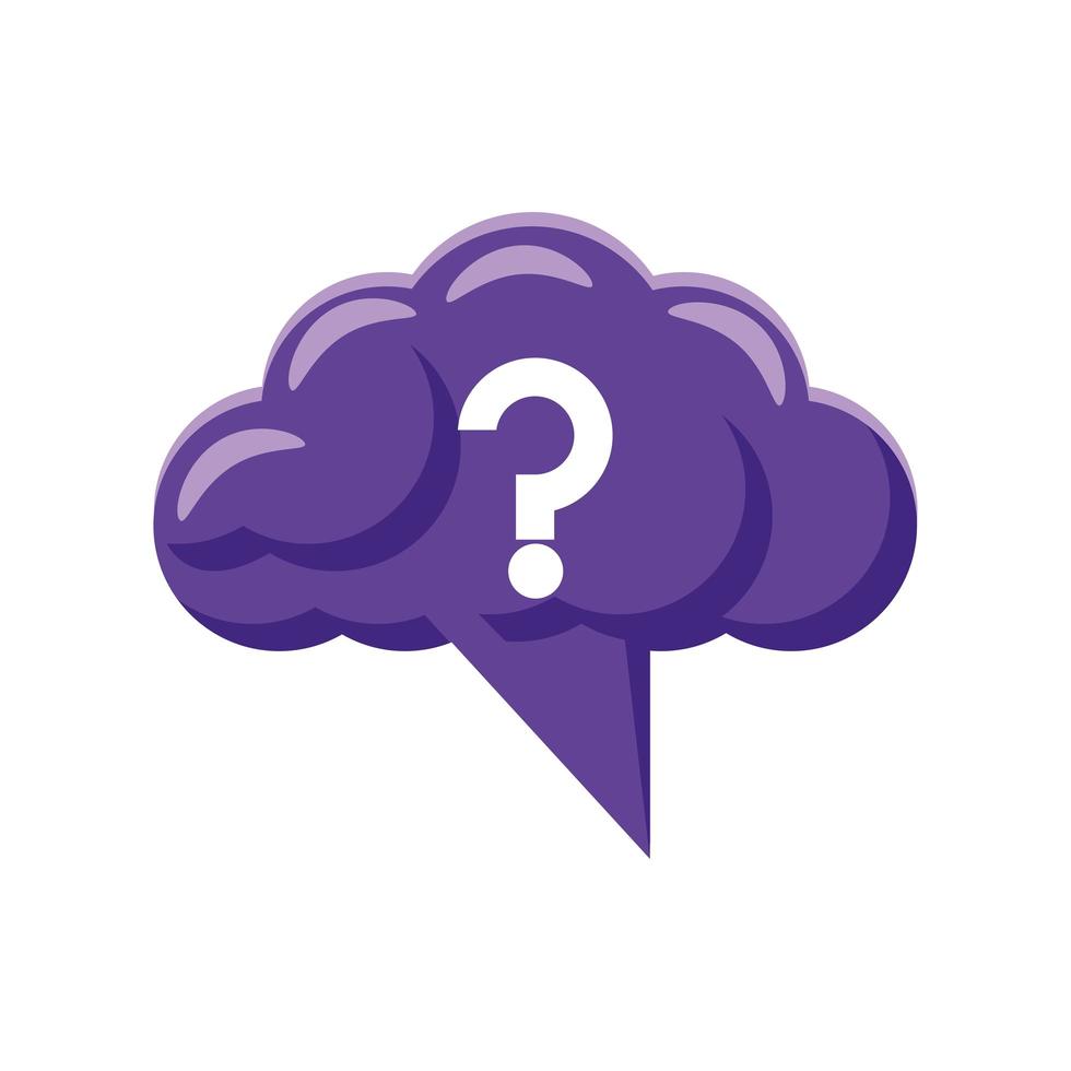 cloud question mark vector