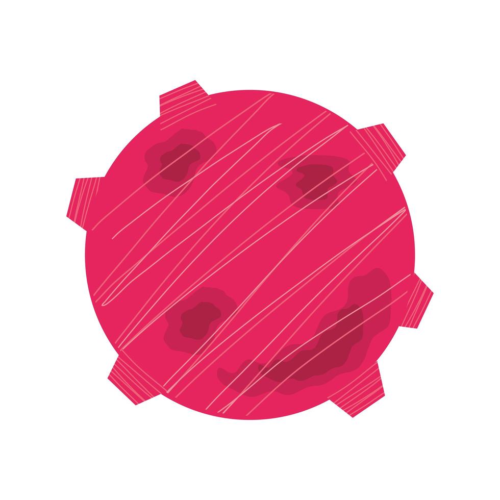 space asteroid rock galaxy icon isolated vector