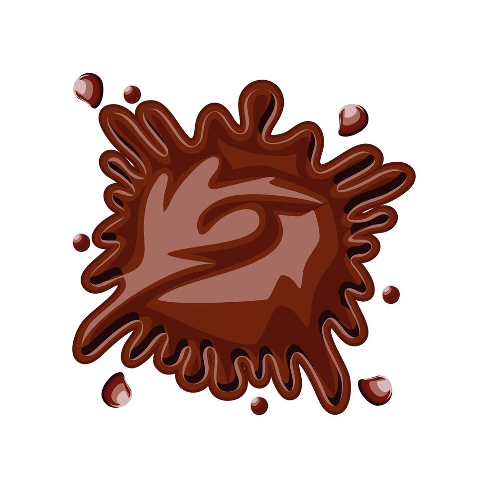 líquido de chocolate dulce vector