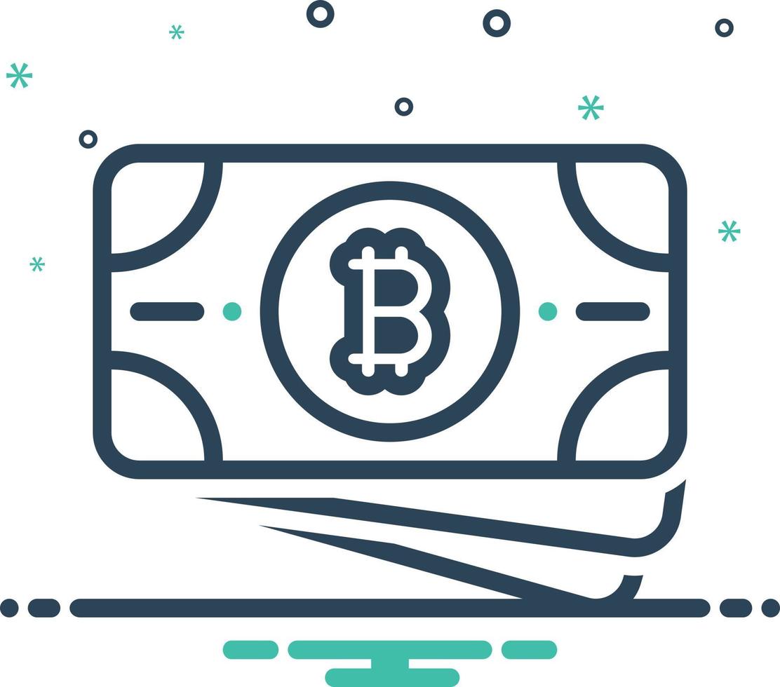 icono de mezcla para bitcoin vector