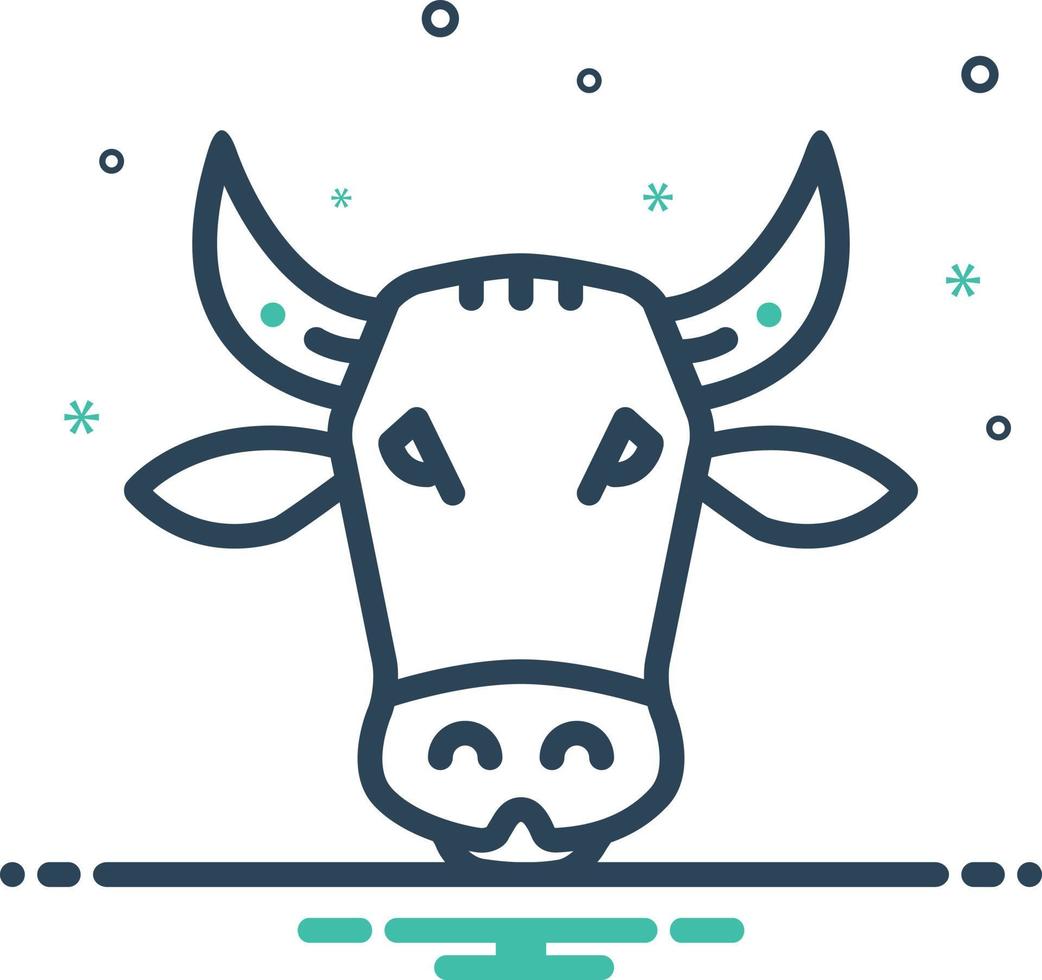 Mix icon for cow vector