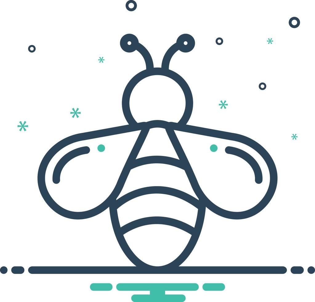 Mix icon for bee vector