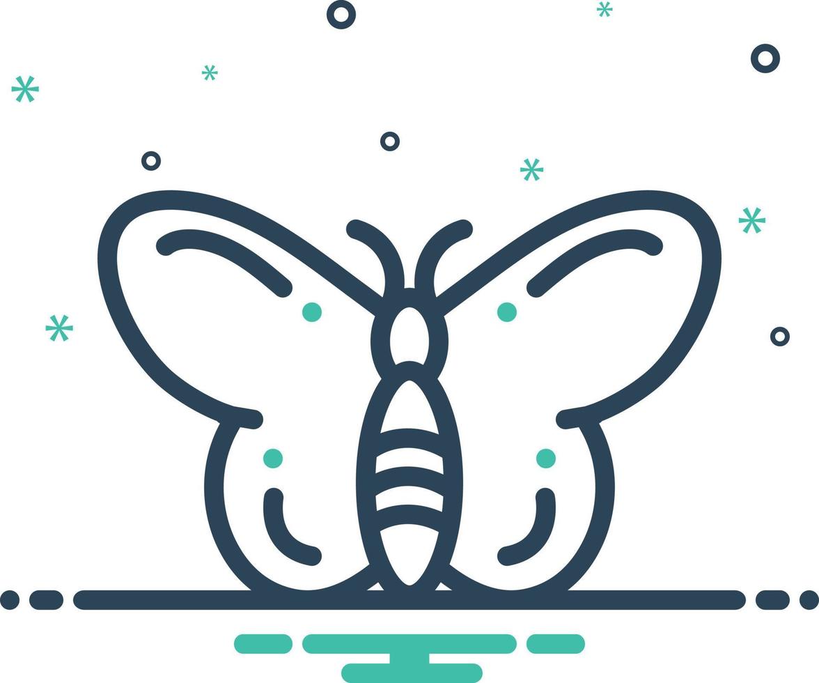 Mix icon for butterfly vector