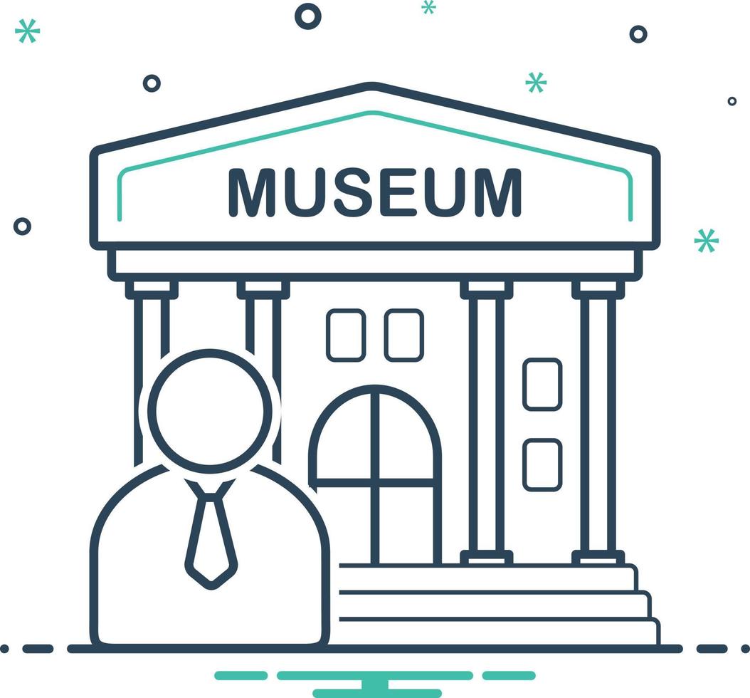 Mix icon for museum vector