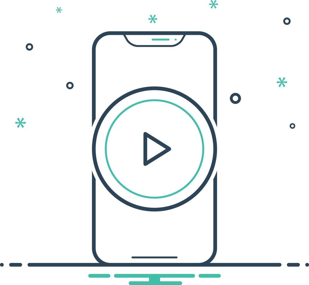 Mix icon for video vector