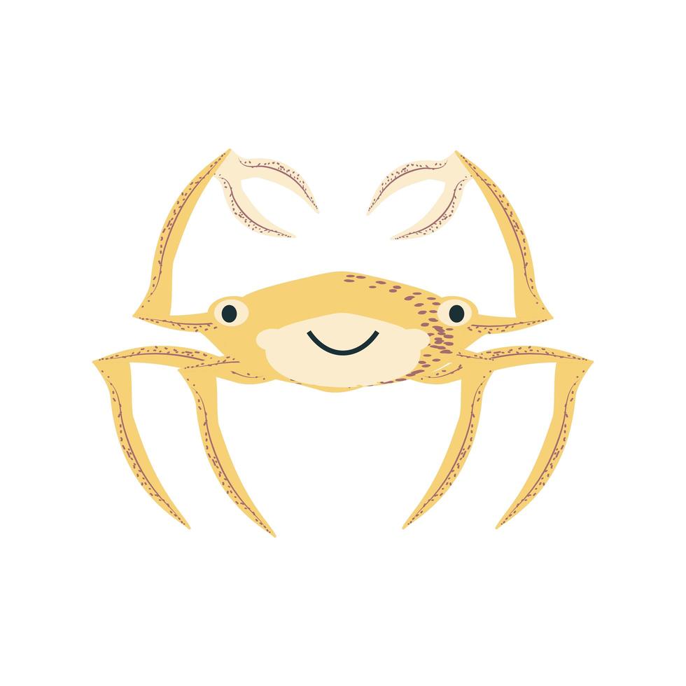 underwater world sea life crab vector