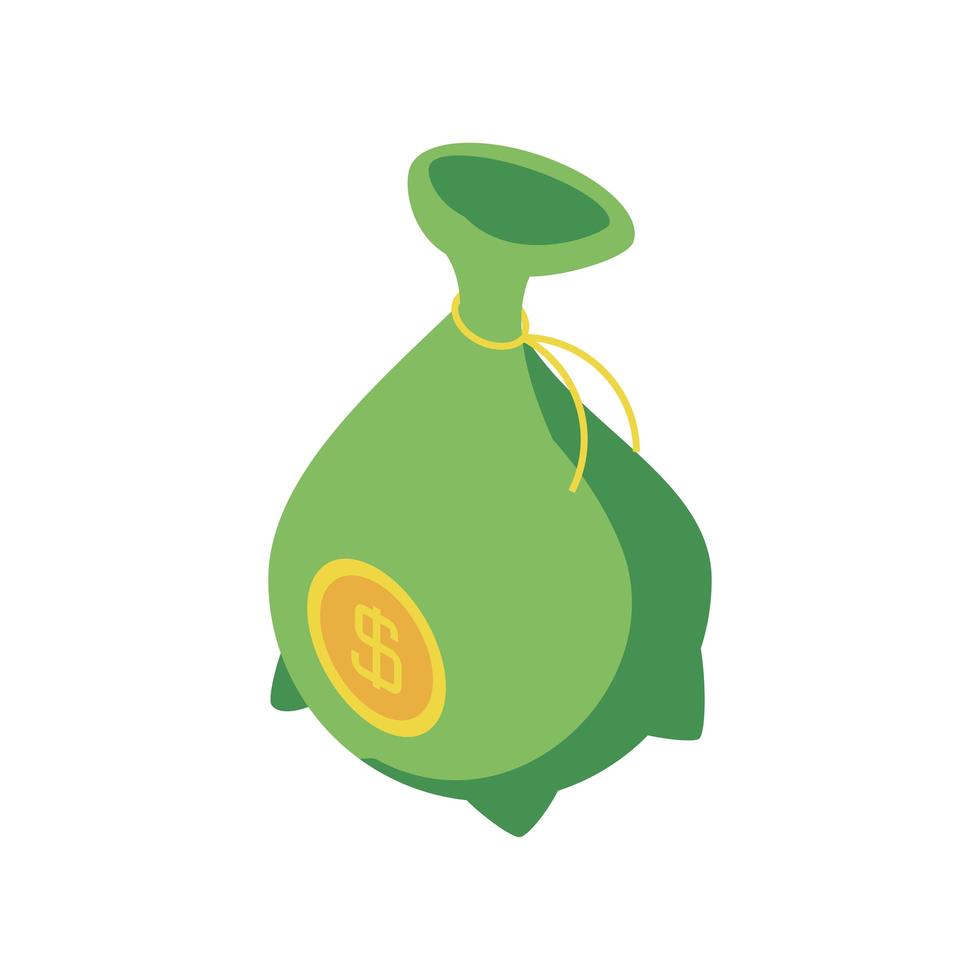 money bank currency investment icon isometric style vector