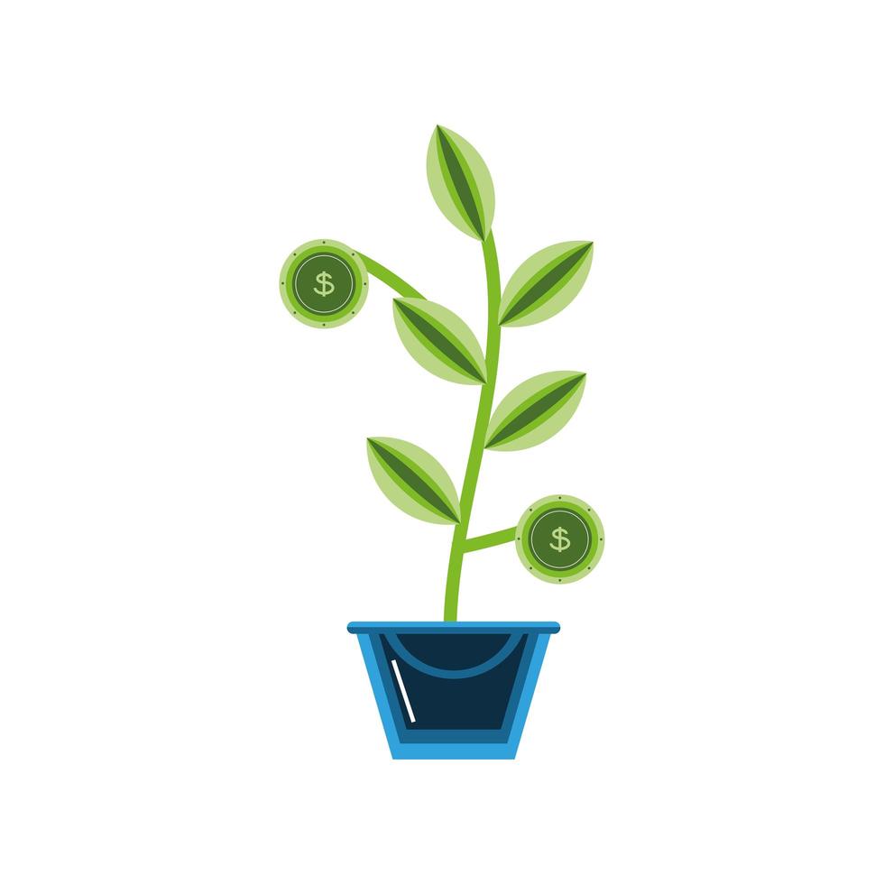 economía de plantas en crecimiento vector