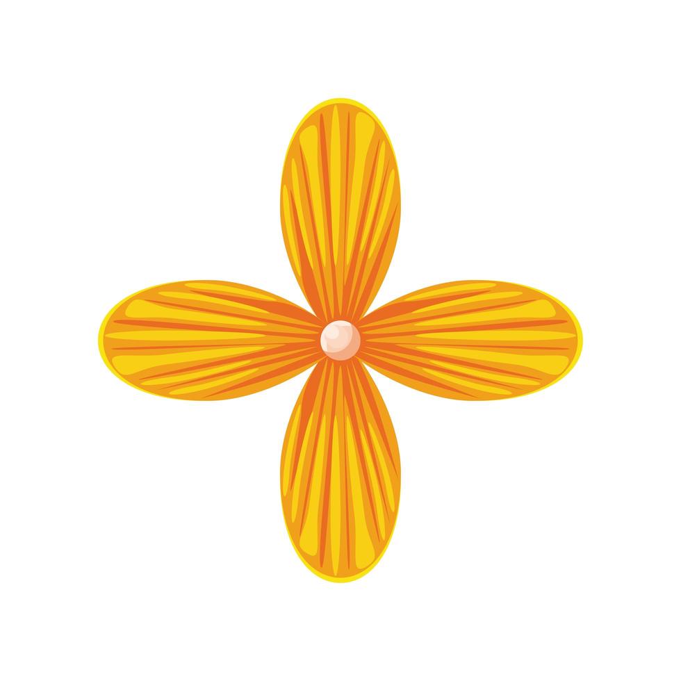 flor amarilla aislada vector