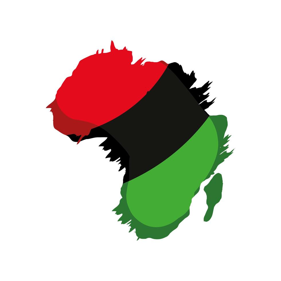 african map flag vector