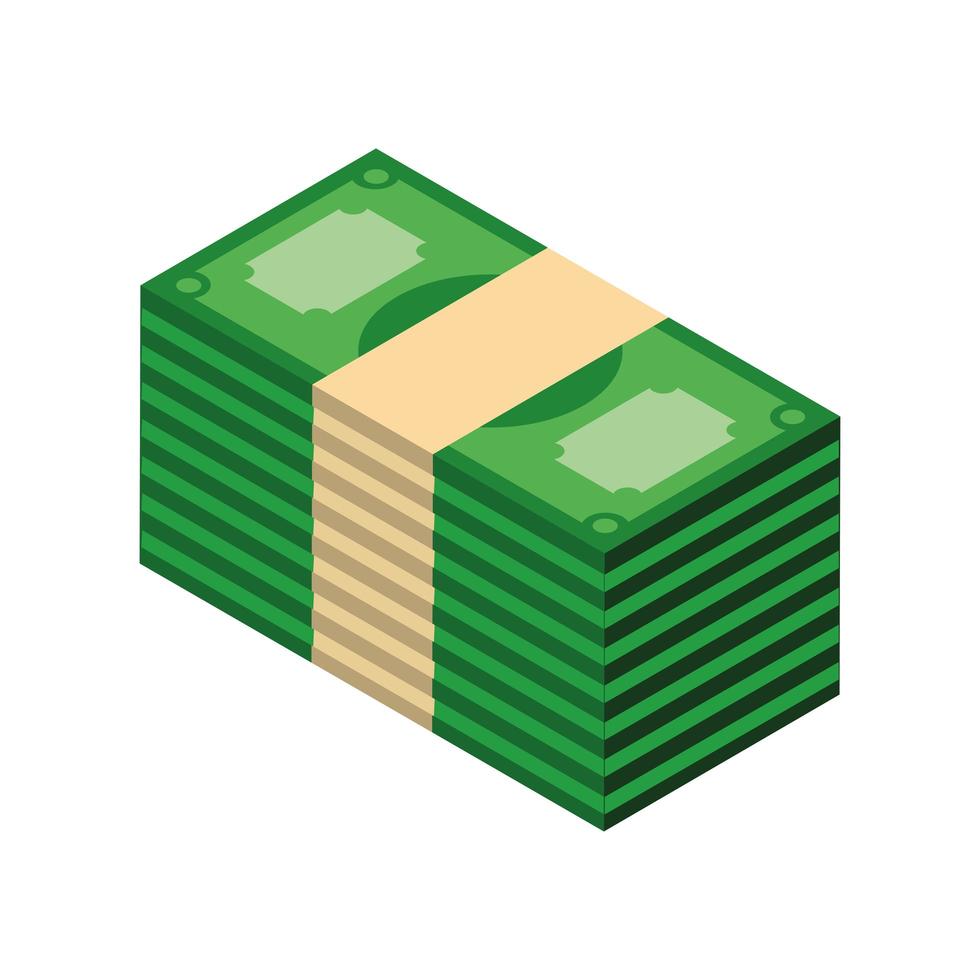 money cash isometric vector