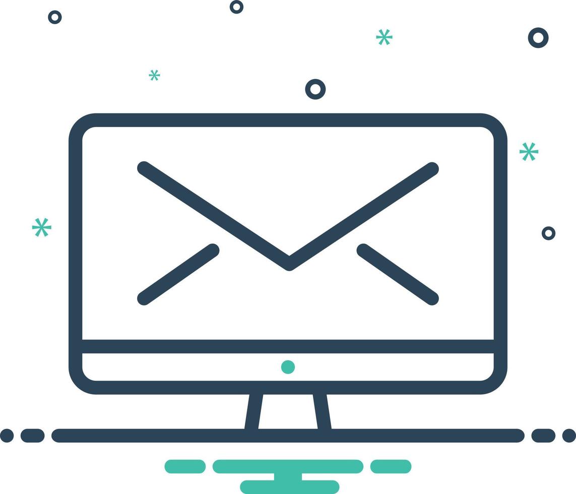 Mix icon for mailing vector