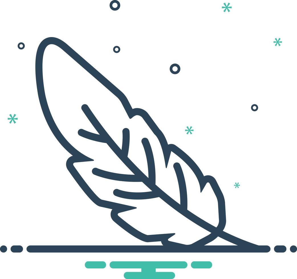 Mix icon for feather vector