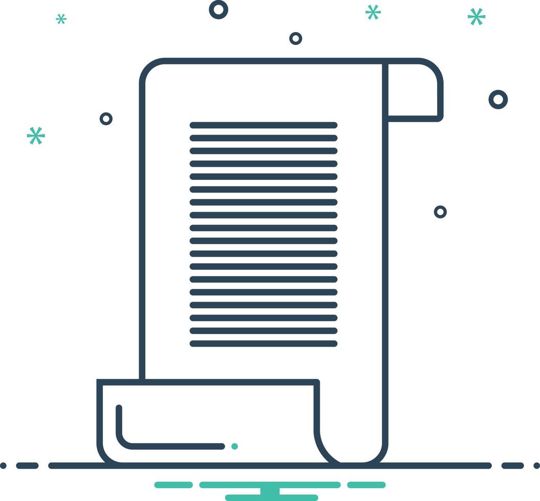 Mix icon for scroll paper vector