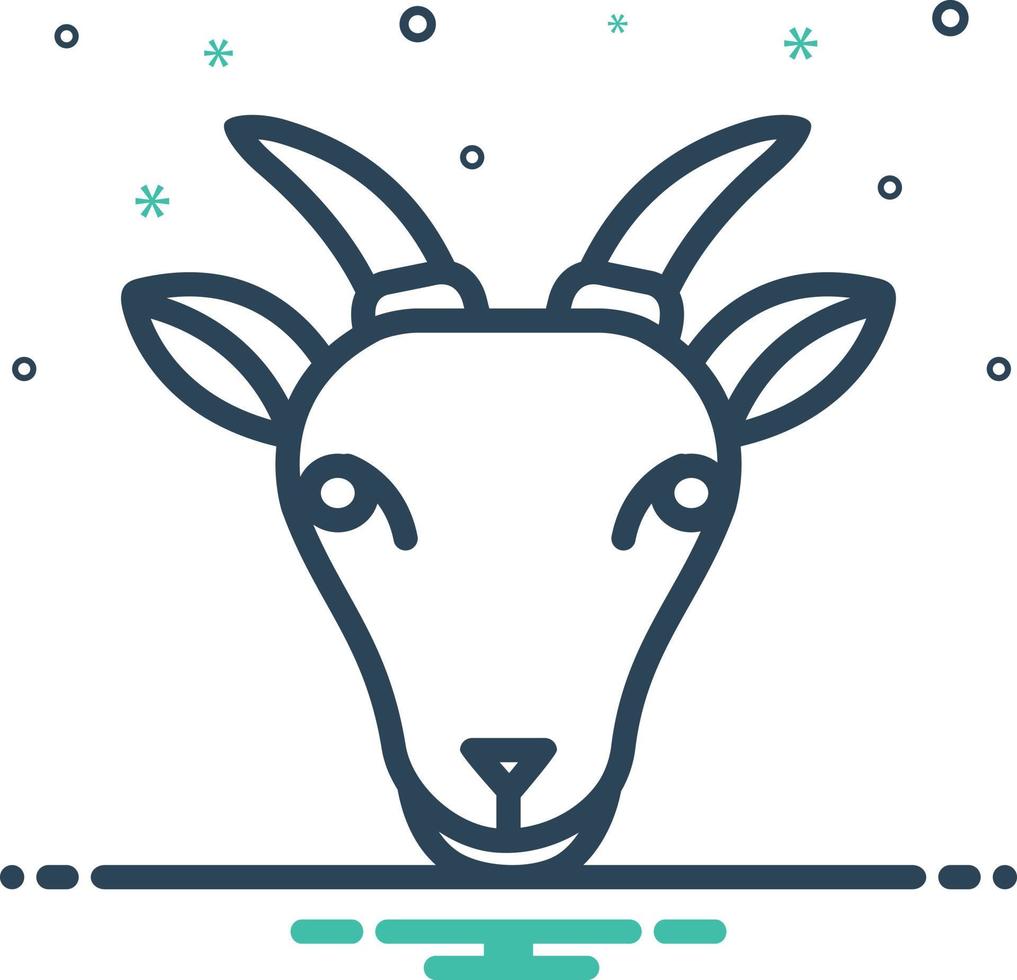 Mix icon for goat vector