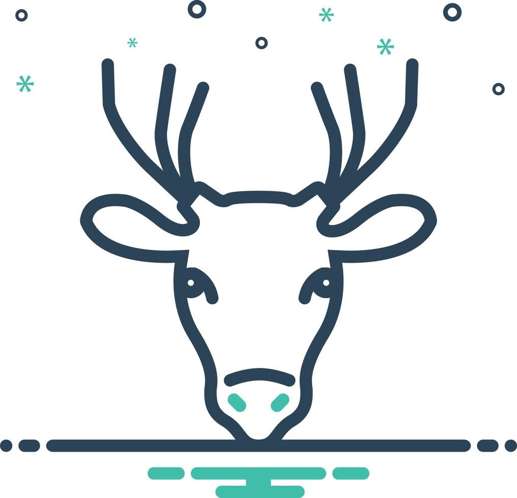 Mix icon for deer vector