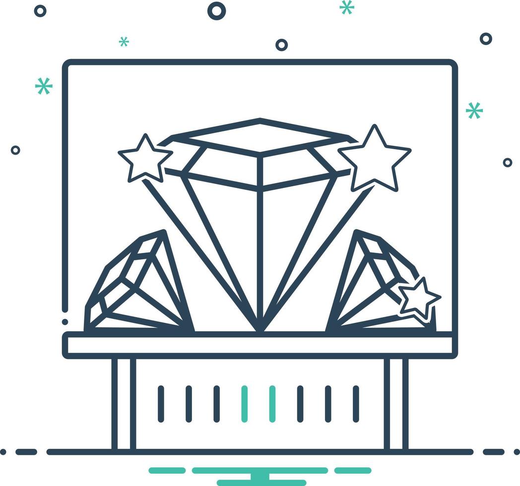 Mix icon for diamond vector