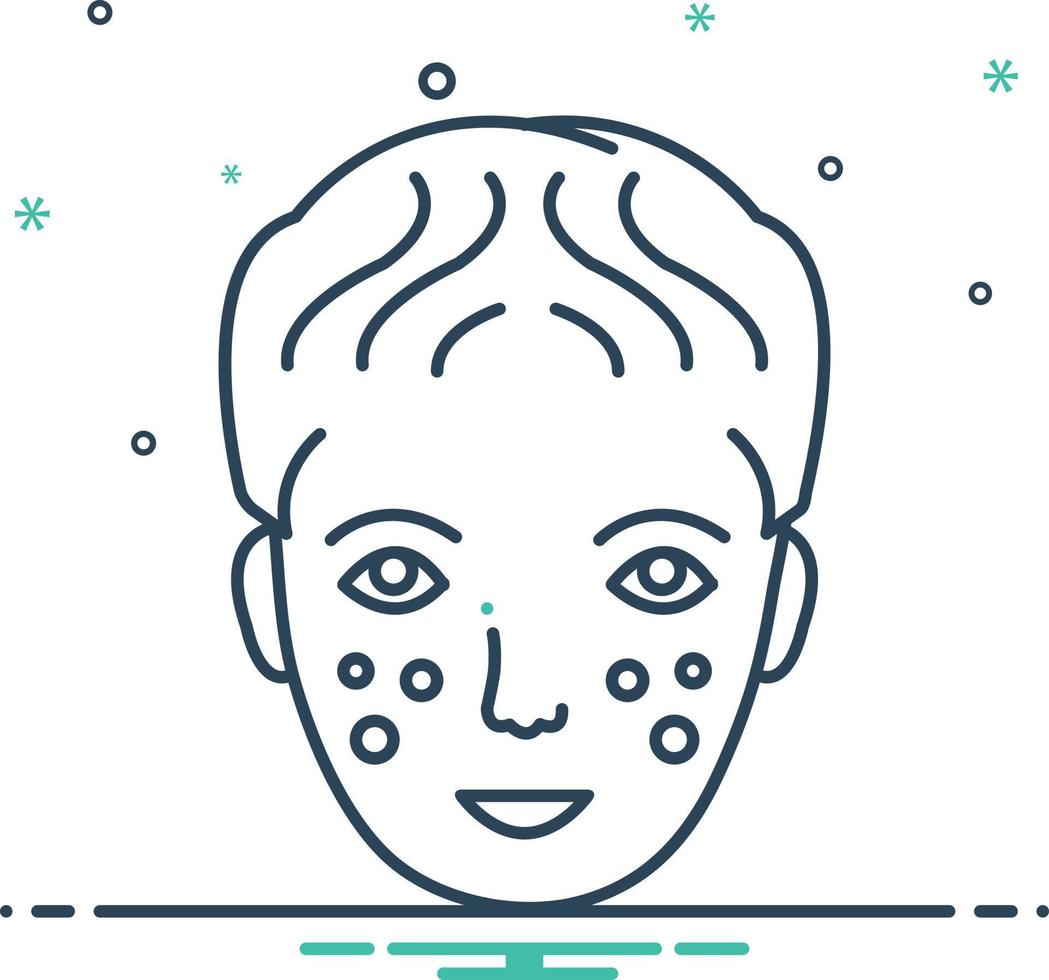 Mix icon for dermatology vector