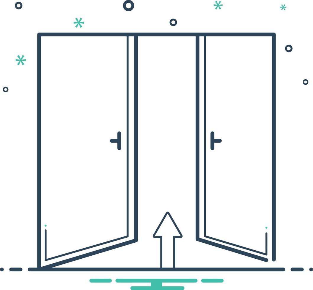 Mix icon for entrance vector