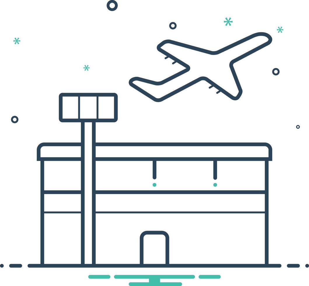 Mix icon for airport vector