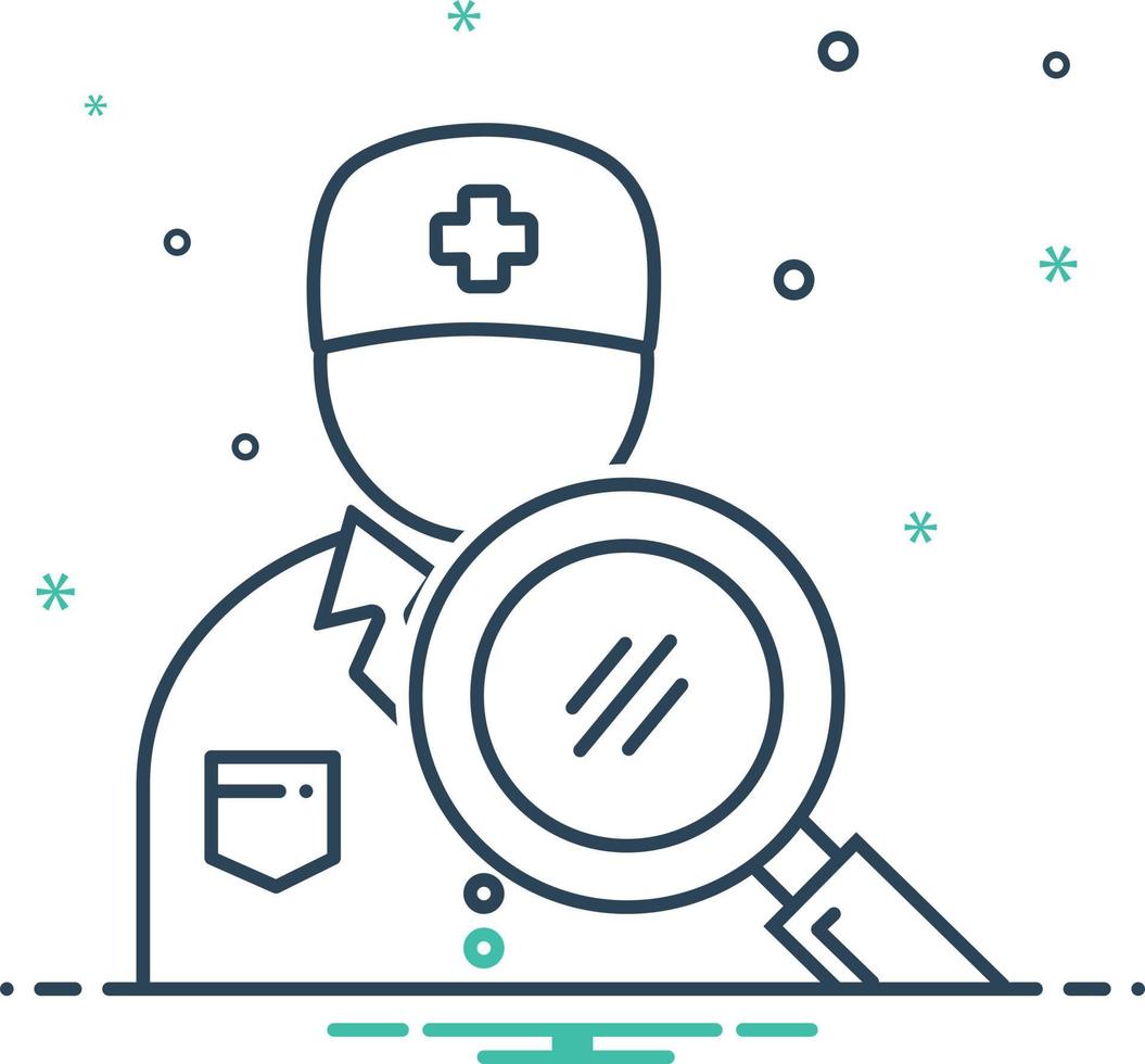 Mix icon for doctor search vector