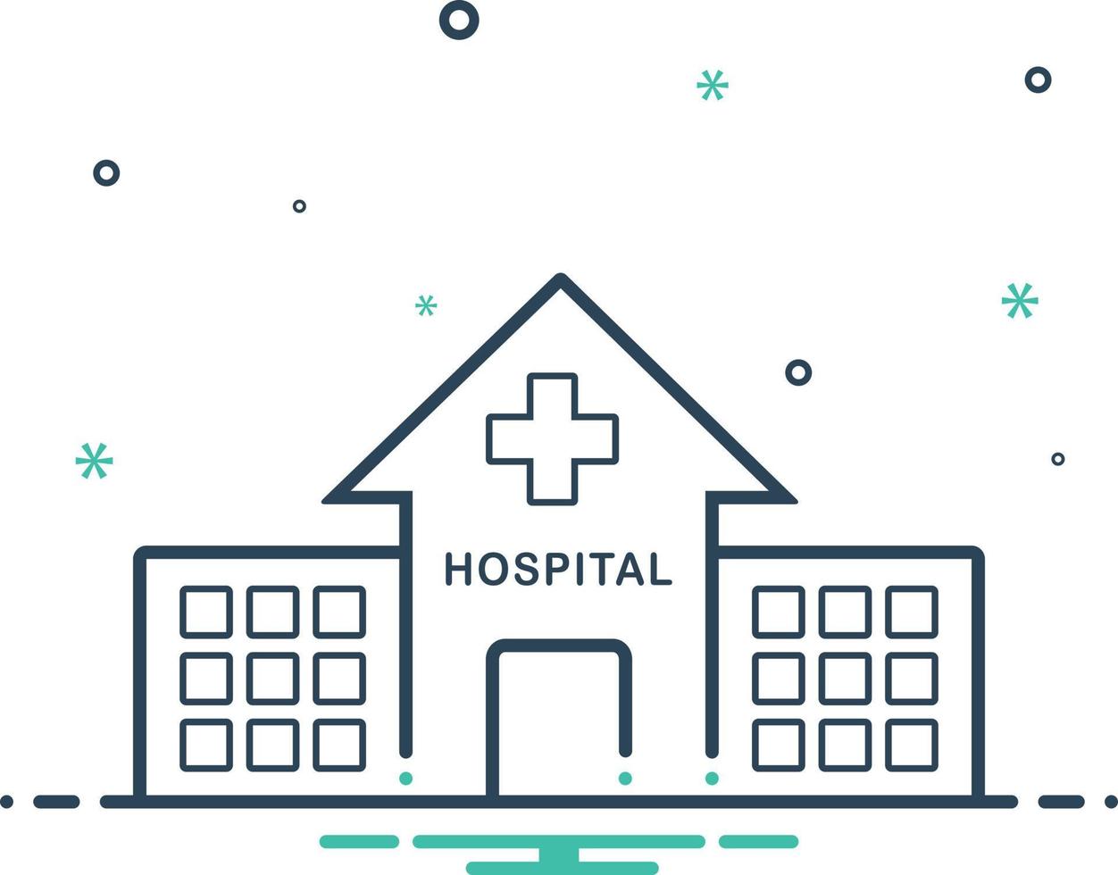 Mix icon for hospital vector