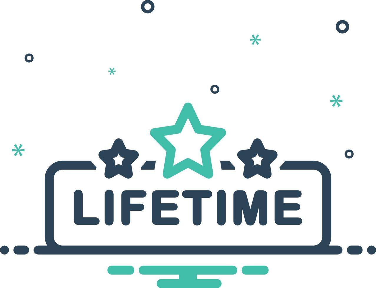 Mix icon for lifetime vector