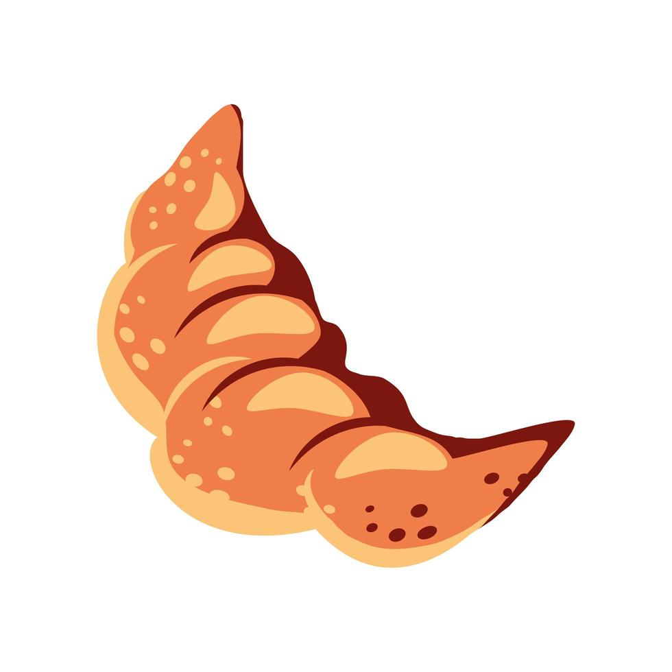 comida fresca croissant vector