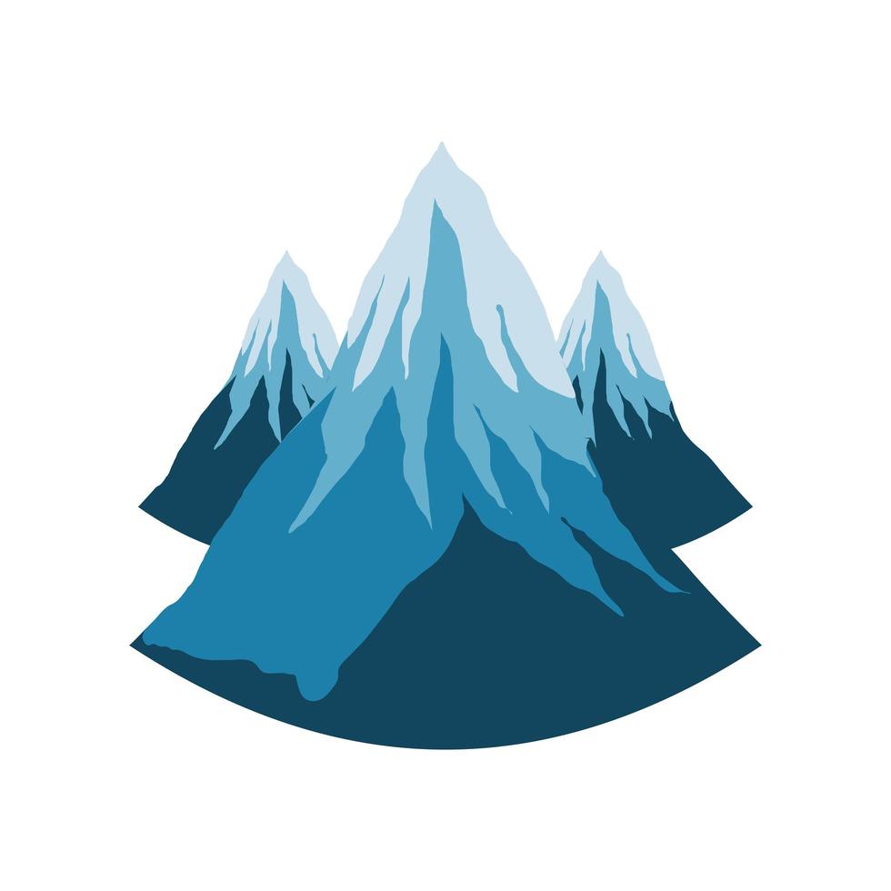 mountains peaks snowy vector