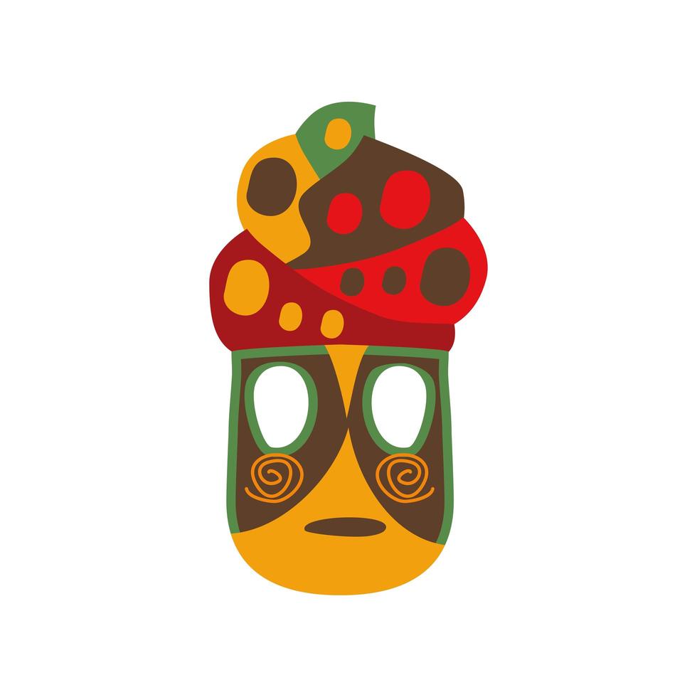 máscara de arte africano vector