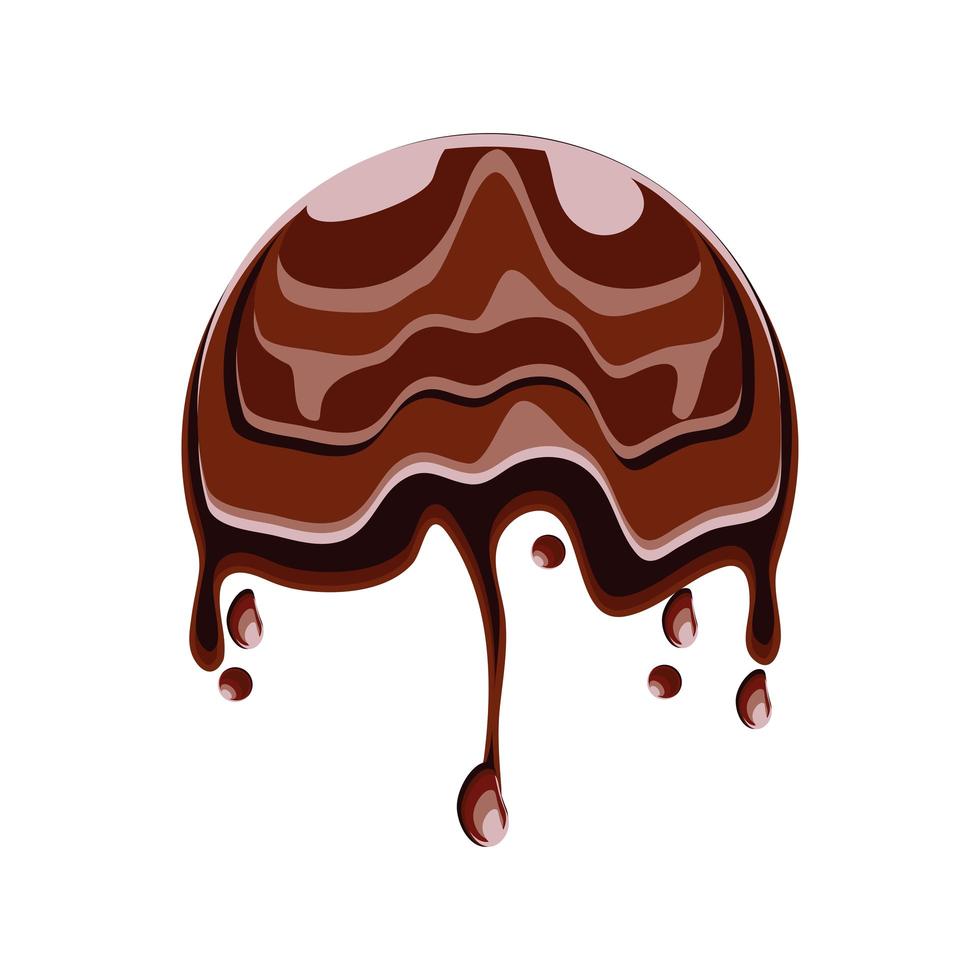 chocolate delicious melted vector