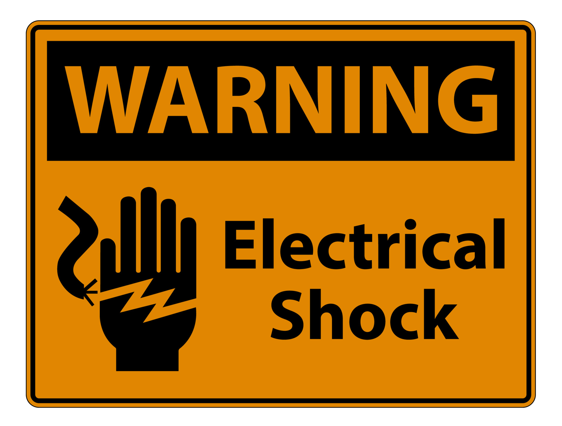 Electrical Shock Electrocution Symbol Sign, Vector Illustration, Isolate On White Background