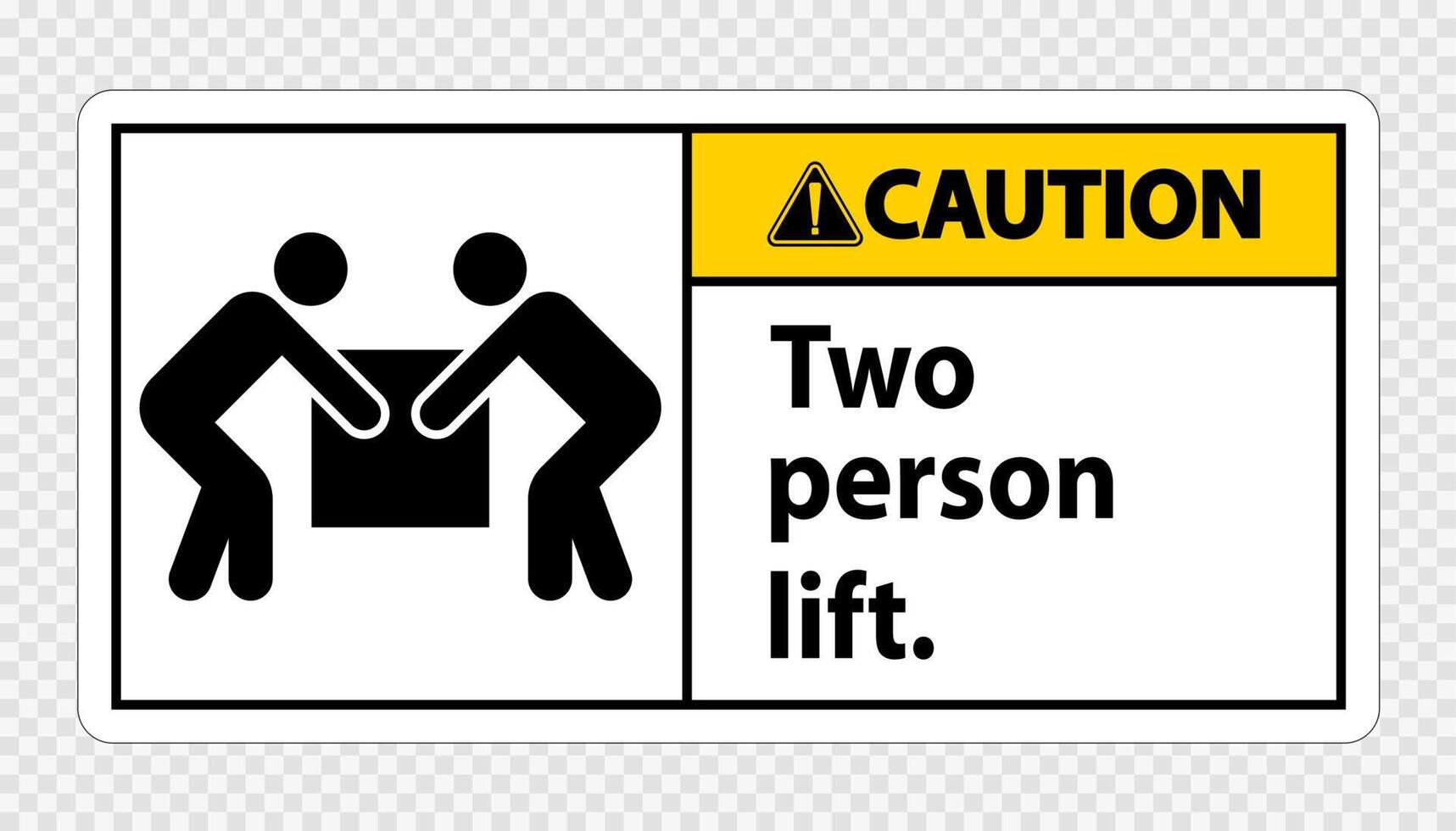 Two person lift Symbol Sign Isolate on transparent Background,Vector Illustration vector