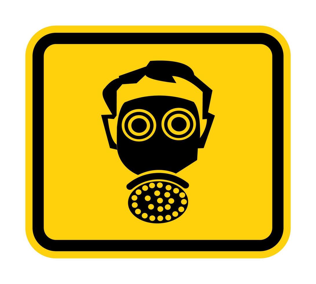 Symbol wear respirator protection Sign Isolate On White Background,Vector Illustration EPS.10 vector