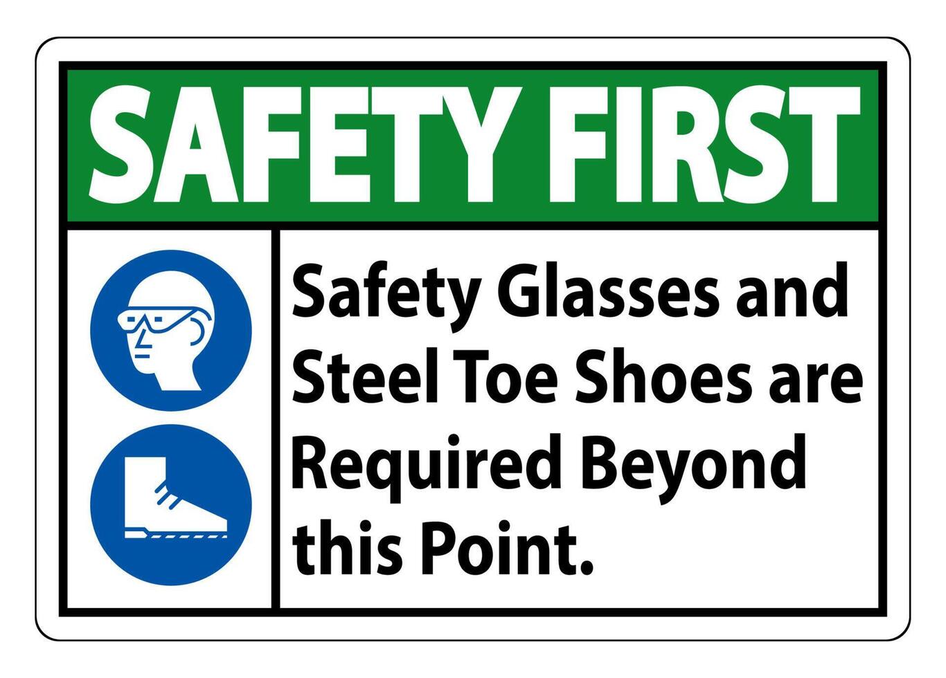 Safety Glasses And Steel Toe Shoes Are Required Beyond This Point