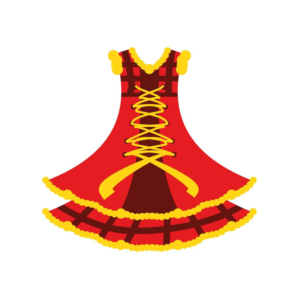 costume dress woman vector