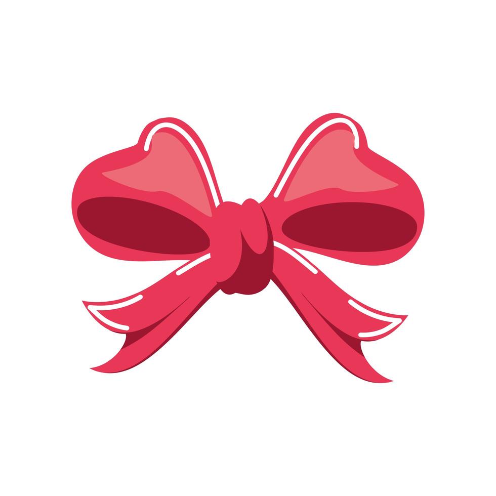 red gift bow vector