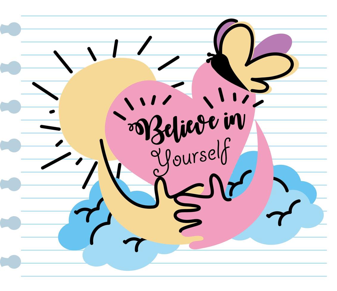 believe in yourself vector