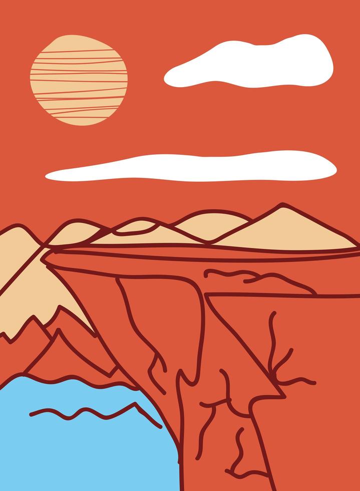 paisaje de portada abstracta vector