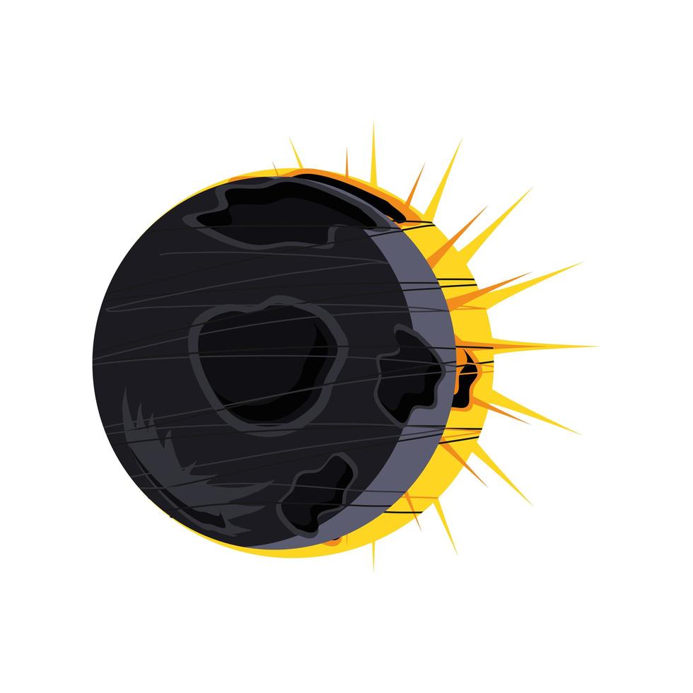 eclipse solar espacial fenómeno astronómico natural vector