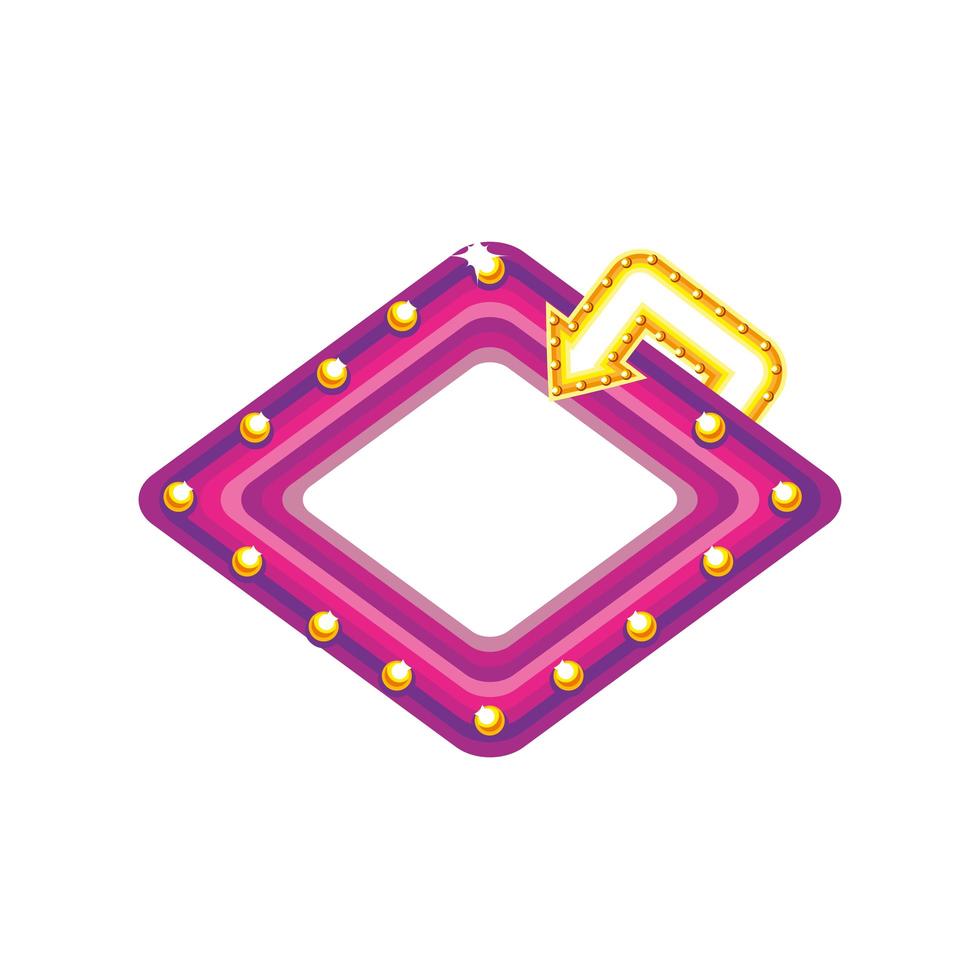 lights frame arrow vector