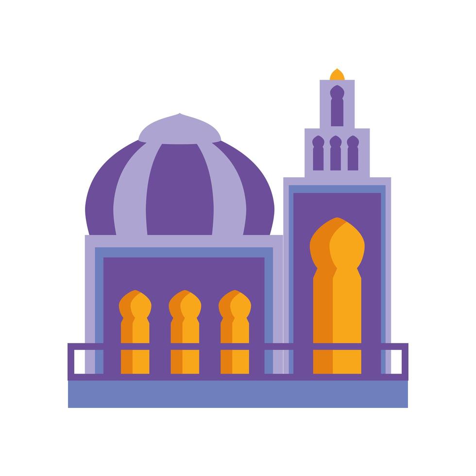 mezquita templo sagrado vector