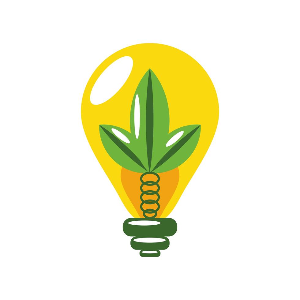 renewable energy light bulb power vector