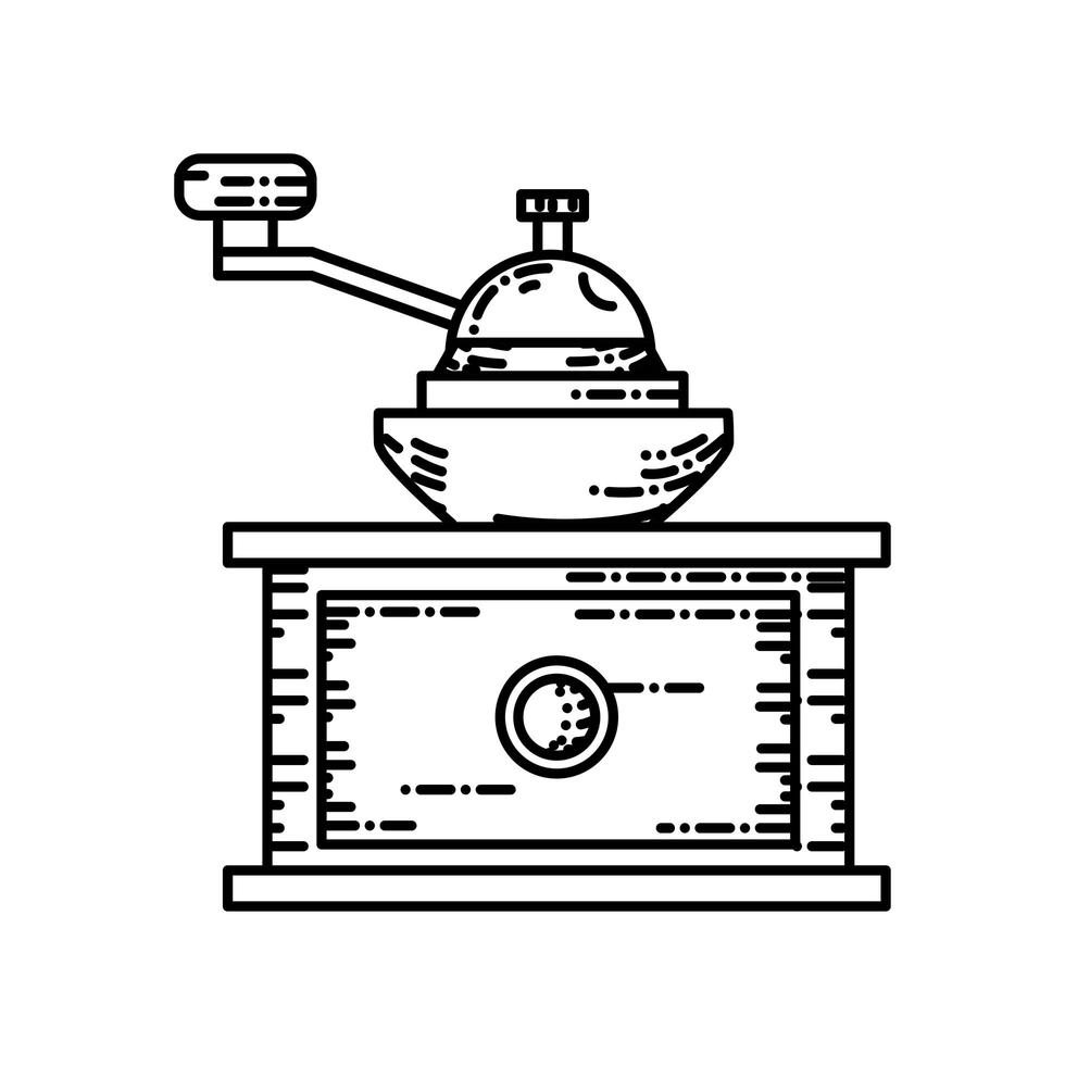 molinillo de café manual vector