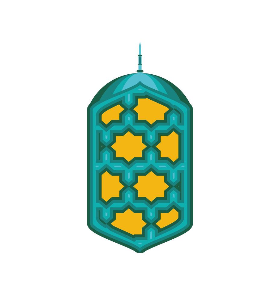 islamic lamp decoration vector