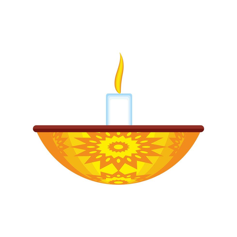 vela en candelabro vector