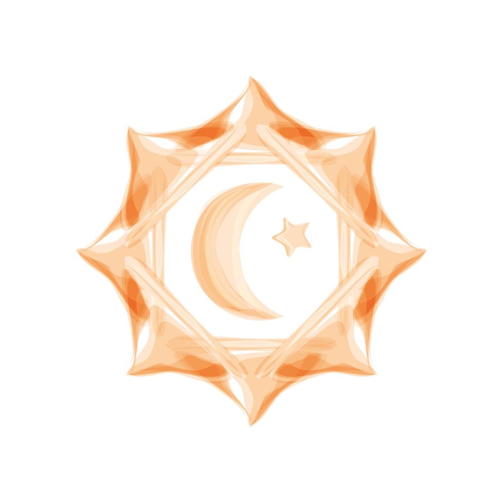 half moon star vector