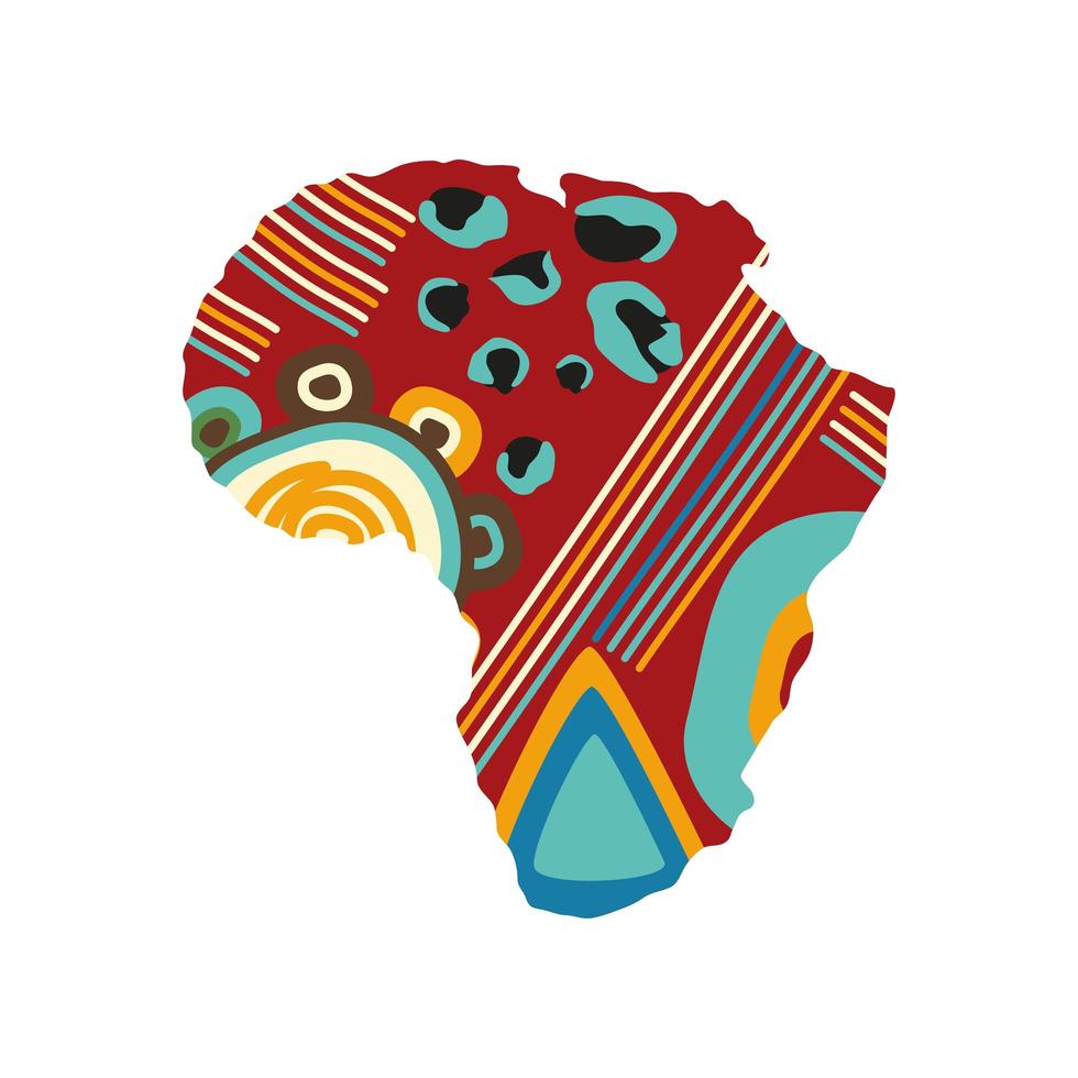 mapa africano abstracto vector